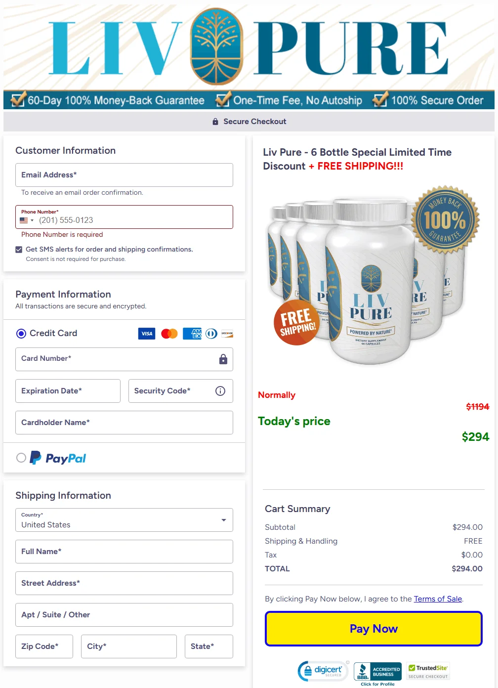 LivPure_secure_checkout